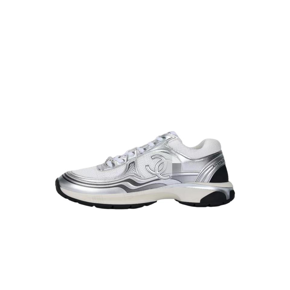Putian Pure Original Export New Style Chanel-Inspired Silver-Toe Mesh Versatile Low-Top Casual Shoes Thick-Soled Dad Shoes