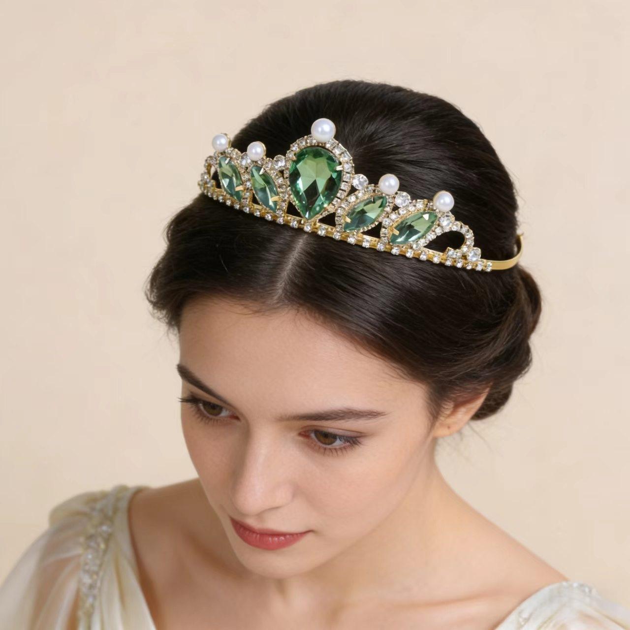 Children and Adults Universal Korean-Style Rhinestone Bridal Crown Headpiece Wedding Accessories Princess Birthday Party Dress Accessories