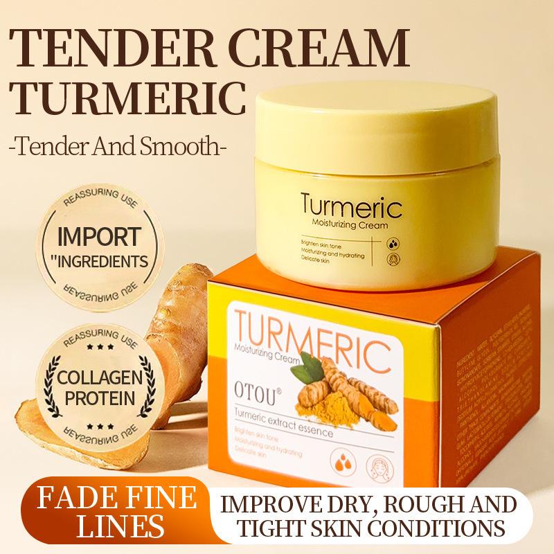 Cross-Border Hot-Selling Product Otou Turmeric Cream Nourishes Facial Skin, Cares for the Skin Barrier, Hydrates and Moisturizes, Daily Moisturizing Cream