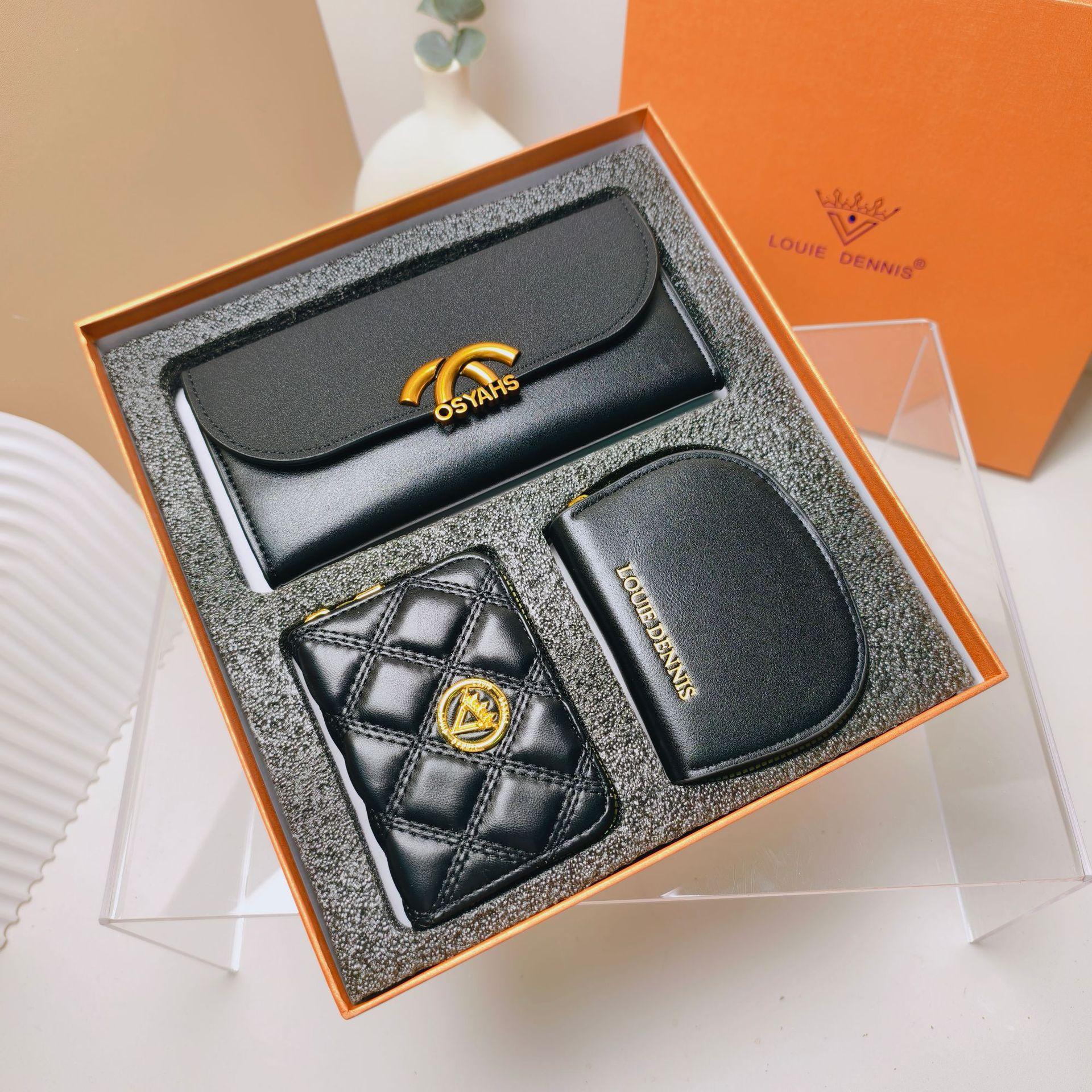 2024 new three-piece gift box wallet card set box