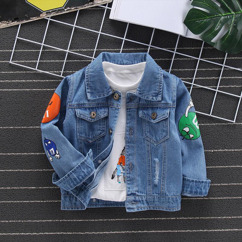 Children's Wear Boys Denim Jacket 2023 Spring and Autumn New Children's Denim Jacket Baby Trendy Jacket