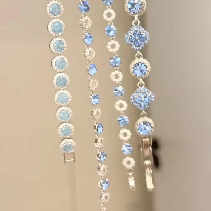 Zircon Oval Bowknot Bracelet with Unique Design, Exquisite and Fashionable Bracelet, Light Luxury and High-End Feel, Wholesale Jewelry