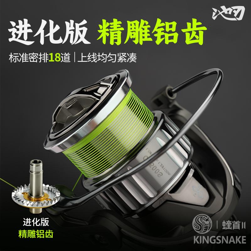 Chi Ren Viper Head 2nd Generation Dense Line Spinning Reel Carbon Fiber Ultra-Long Casting Micro-Fishing Reel Shallow Spool Fishing Reel