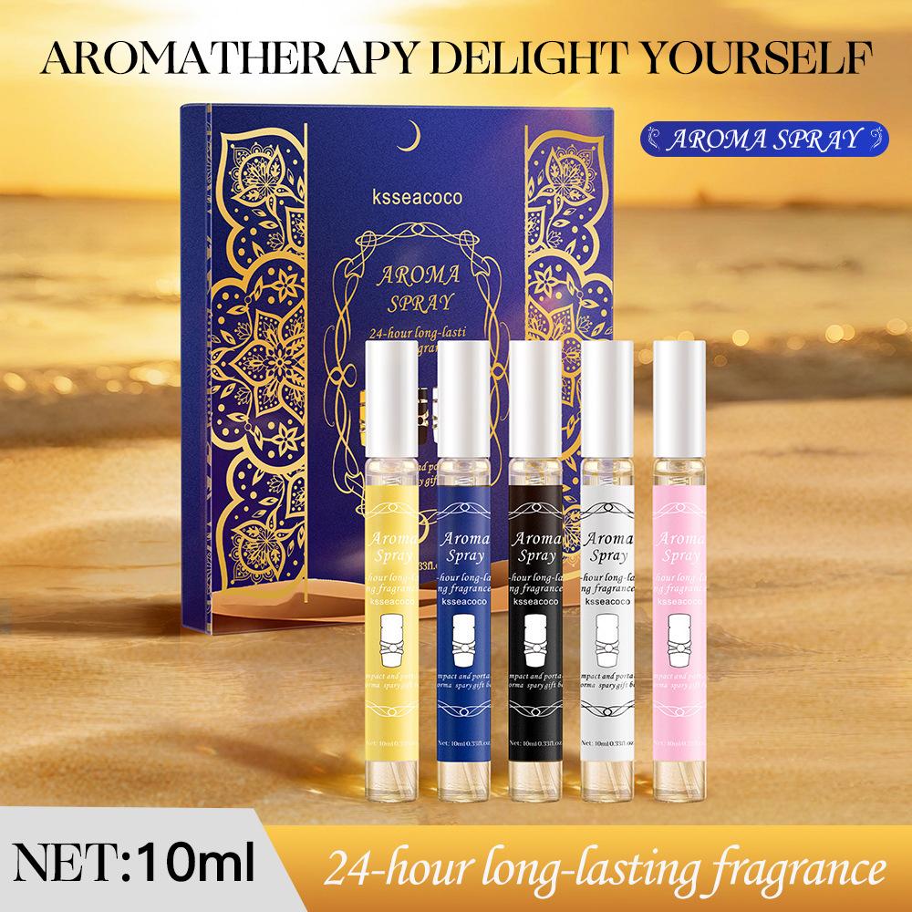 Cross-Border Non-Alcoholic Perfume Spray Set, Fresh, Elegant and Long-Lasting Fragrance, Body and Hair Fragrance Sample Travel Size