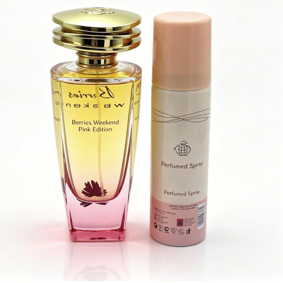 Cross-Border Hot-Selling Product Berries Weekend Set Women's Perfume Middle Eastern Fragrance Long-Lasting Fragrance Manufacturer Wholesale