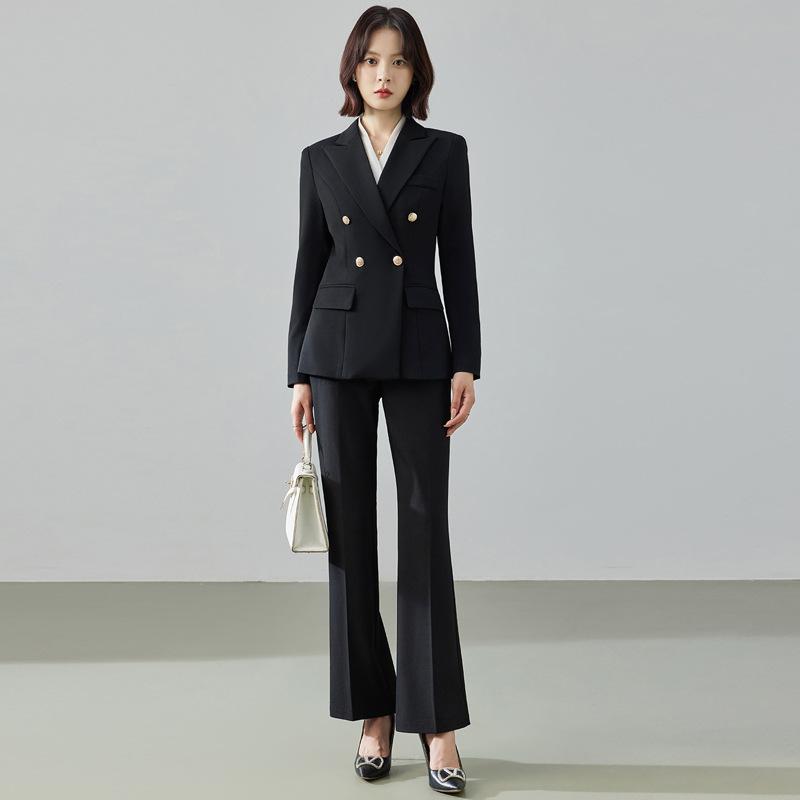 Black Suit Suit Female Professional Formal Attire Civil Servant Interview Work Clothes Small Suit Jacket 2025 New Style