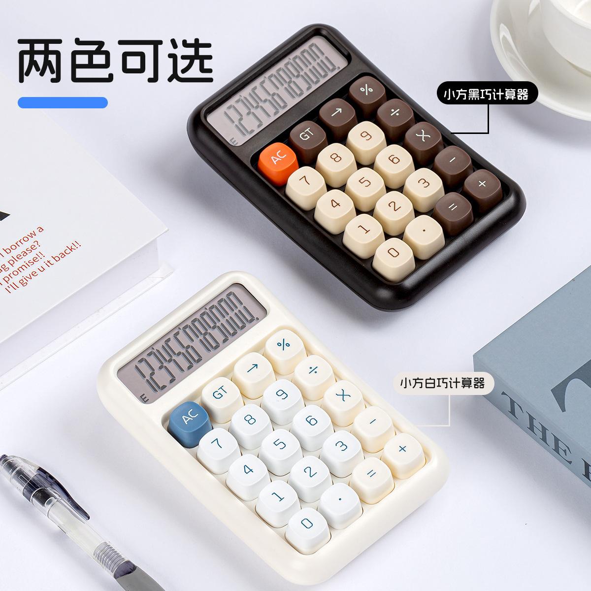Haonengtong H9 Calculator, Black and White, High Aesthetic Value, Cute, Compact, Financial Accounting Calculator