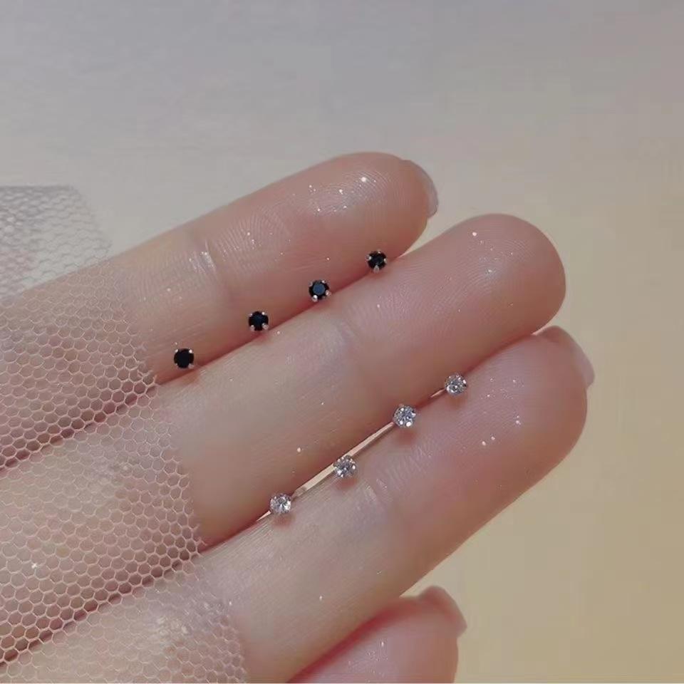 925 Silver Earrings for Ear Care, Comfortable to Wear While Sleeping, Delicate and Compact Ear Studs, Silver Needle Earrings for Women, Mini and Simple, Wholesale