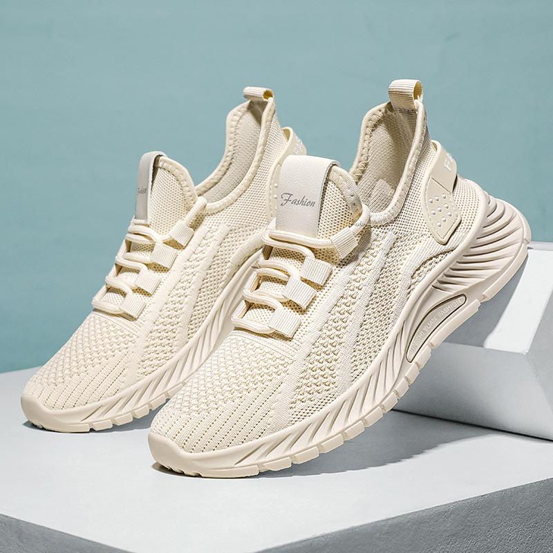 Women's Sports Shoes Cross-Border Large Size Versatile Women's Shoes Temu Trendy Casual Shoes Fly-Knit Breathable Running Shoes