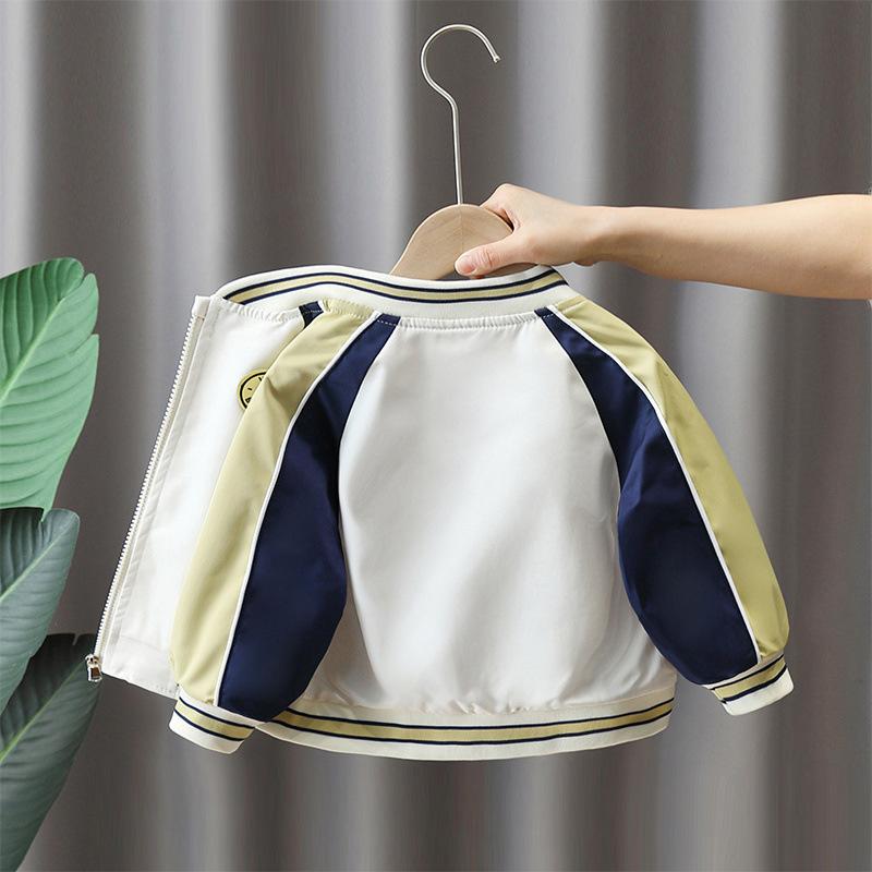 Children's Baseball Jacket Spring and Autumn 2025 New Style Boys' Color-Blocking Street Jacket Baby Spring Fashion Versatile Outerwear
