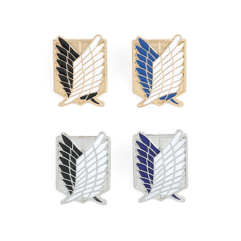 Cross-border hot cartoon attack giant brooch Investigation Corps Freedom Wing metal badge pin badge