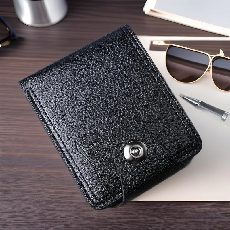 Men's Wallet Multi Card Casual Men's Wallet Short New Ticket Clip Coin Purse Double Line Card Bag Wallet Wholesale