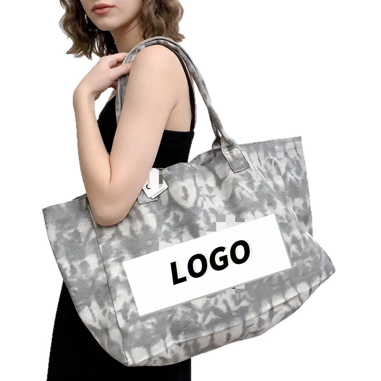 New High-End Tote Bag for Women, Large-Capacity Canvas Shoulder Bag, Commuting Yoga Fitness Handbag, Same Style for Men and Women