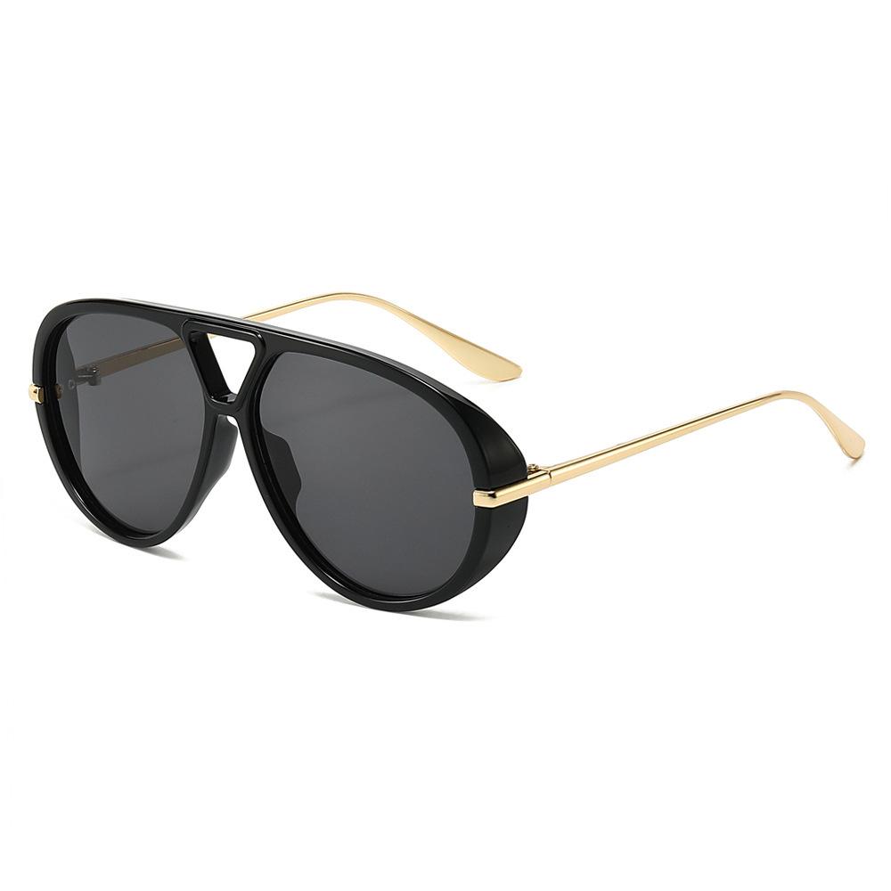 8070 Cross-Border New Sunglasses European and American Ins Influencer Double-Bridge Aviator Style Fashion Driving Sunshade Glasses