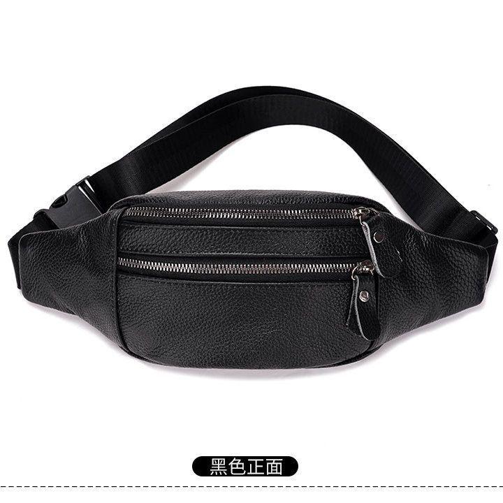 Cowhide waist bag men's bag genuine leather men's bag crossbody bag fashion Korean chest bag business sports bag wallet wholesale