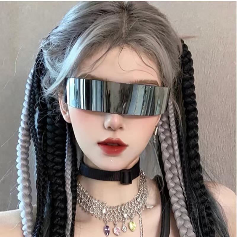 Cyberpunk Technology-Sense Sunglasses Female Internet Celebrity Disco Party Futuristic High-End All-In-One Sunglasses