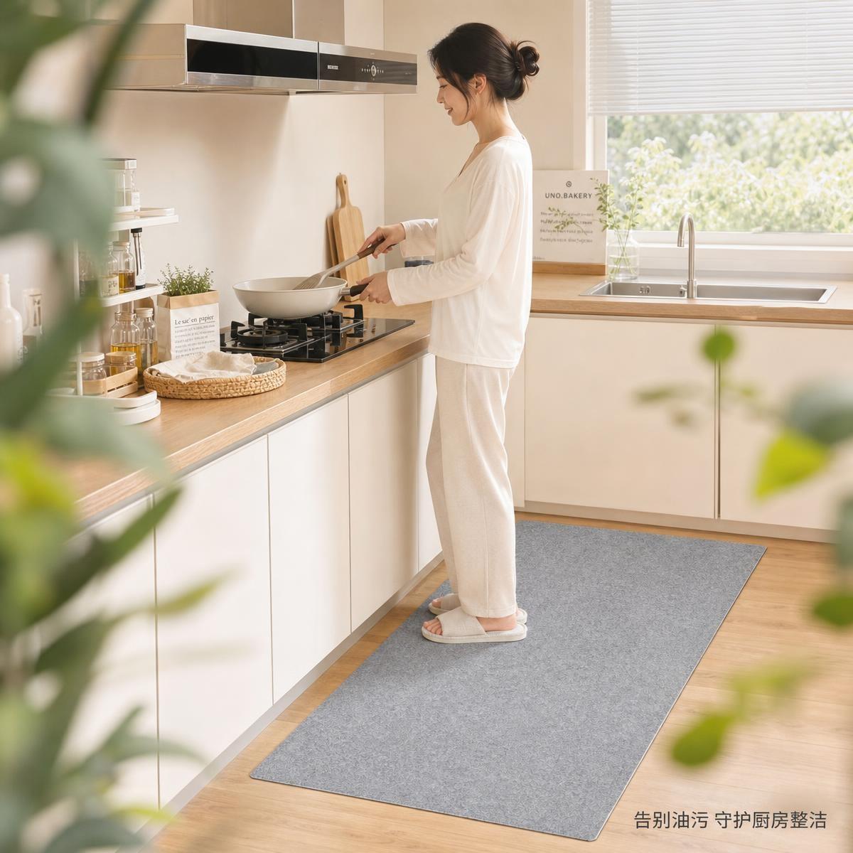 Disposable kitchen mats, no-wash, monthly disposable, kitchen oil-proof, non-slip, dirt-resistant, bathroom, toilet, absorbent foot mats