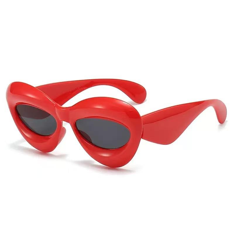 New Hip-Hop Quirky Cute Sunglasses Candy-Colored Sunglasses Women's Party Trendy Glasses Lip Swelling Glasses