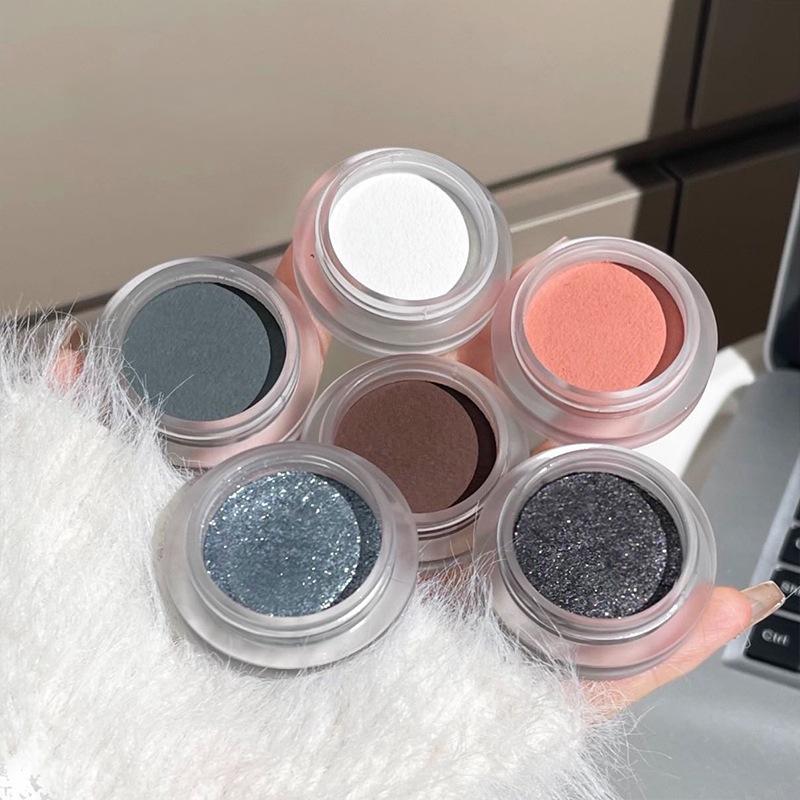 Susu Sky Neon Black Sweet Cool Monochrome Eyeshadow Matte Natural Whitening Smoky Makeup Fine Flash Brightening Easiest for Match Blush Mud