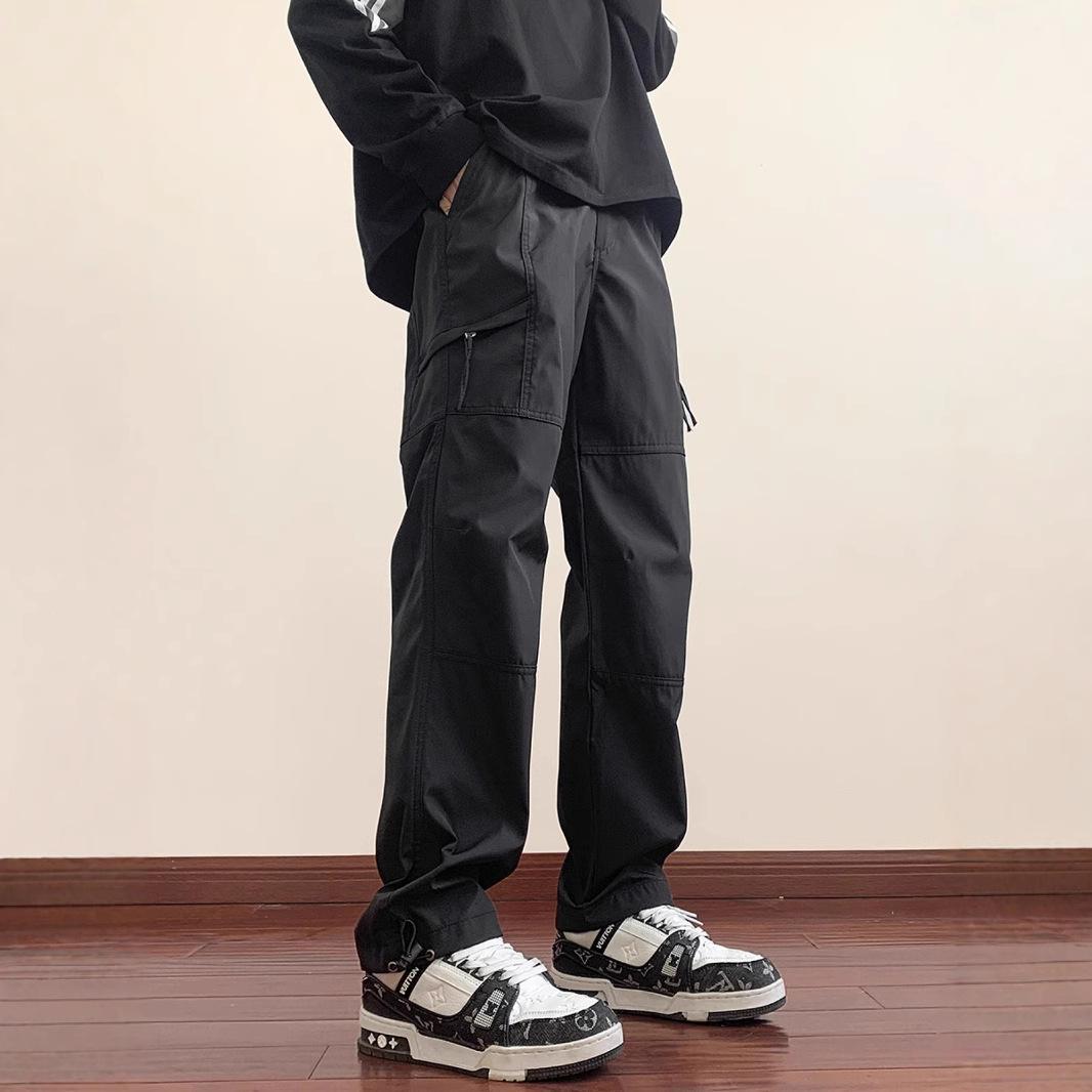 NASA Charge Pants Men's Autumn and Winter Fashion Brand Mountaineering Performance Frock Pants fleece-lined Thickened Straight Loose Casual