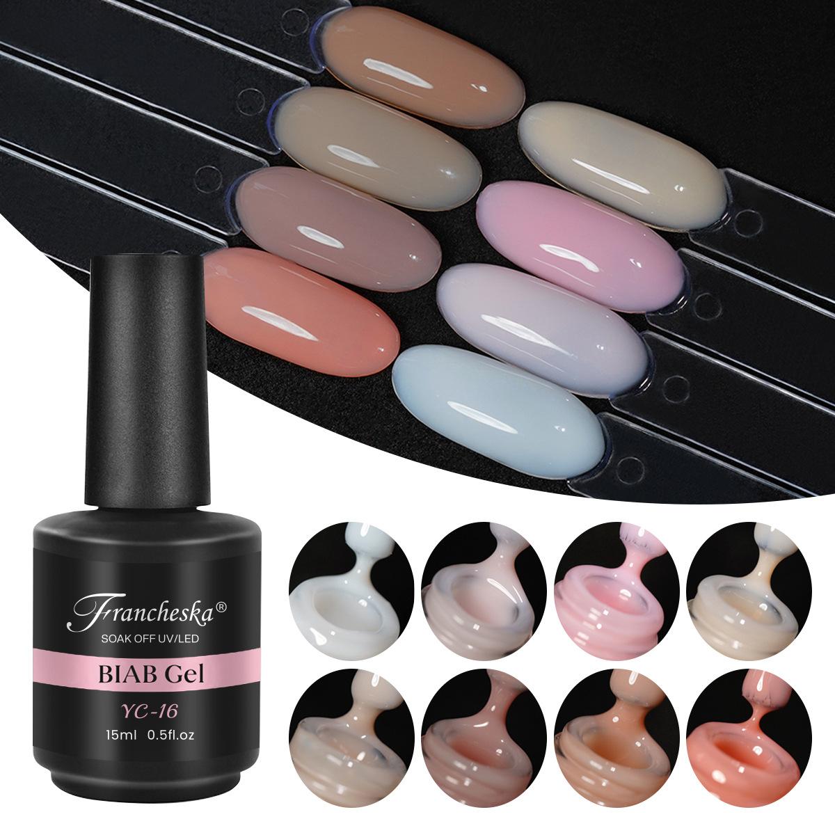Cross-border exclusive supply of BIAB gel 15ml multifunctional construction liquid crystal extension nail gel, factory wholesale