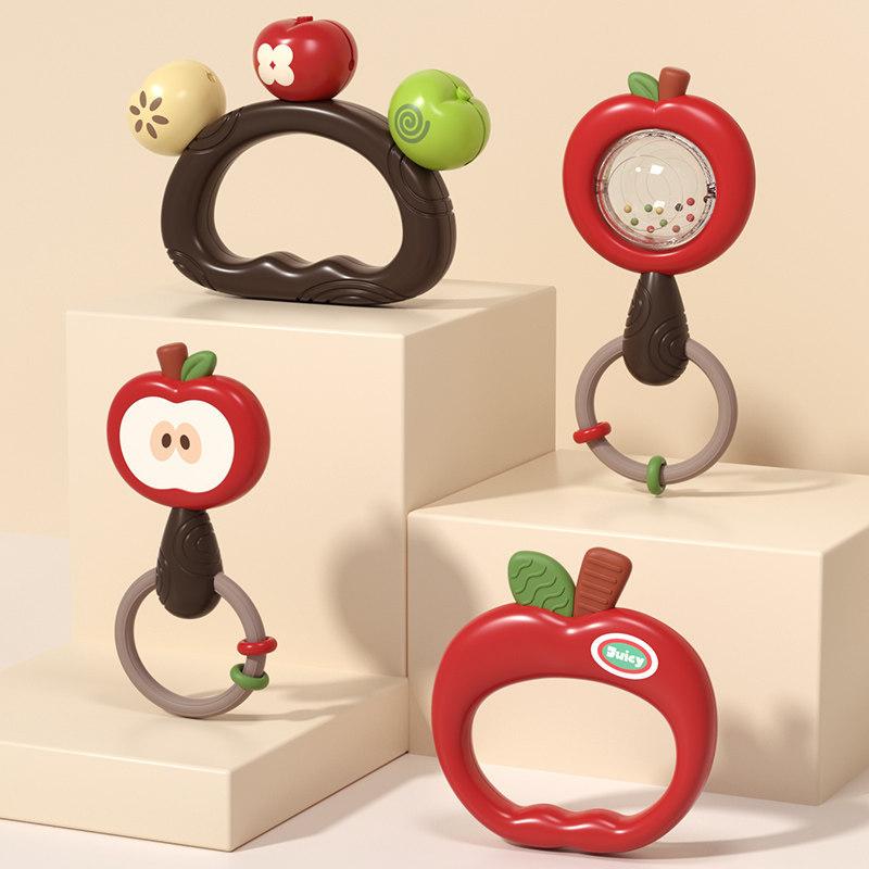 Newborn Baby Toys 0-6 Months Hand Rattle Baby Early Education Sand Hammer Rattle Chewable Teether Age 3 Wholesale