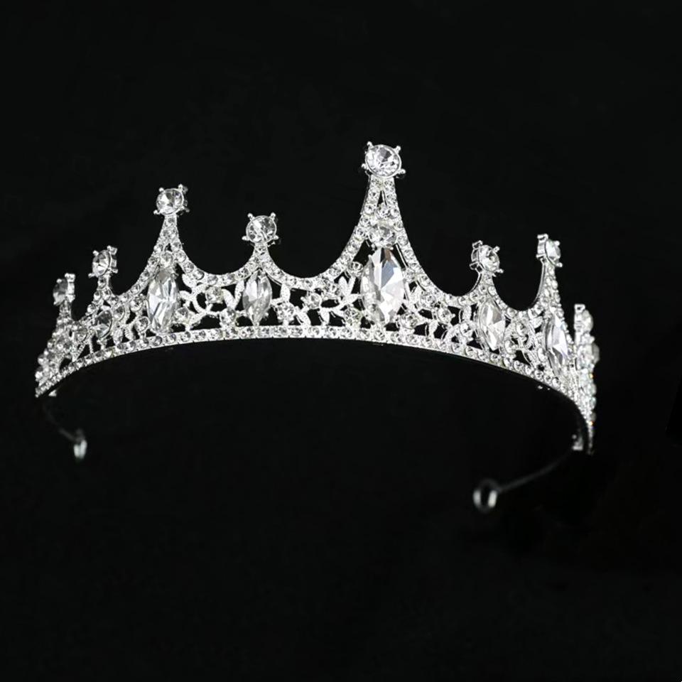 Cross-border Bridal Jewelry Korean Wedding Accessories Crystal Children Crown Princess Headdress Alloy Rhinestone Headband in stock