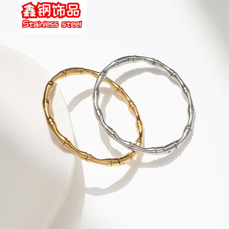 2023 new titanium steel bamboo bracelet cold wind simple jewelry Korean fashion jewelry women's bracelet wholesale