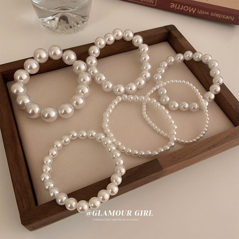 Korean faux pearl bracelet, handmade versatile simple bracelet, Korean-style jewelry, street vendor handmade