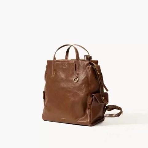 Song Jiang Mingqi's same style unisex light-luxury retro vegetable-tanned leather large-capacity laptop backpack