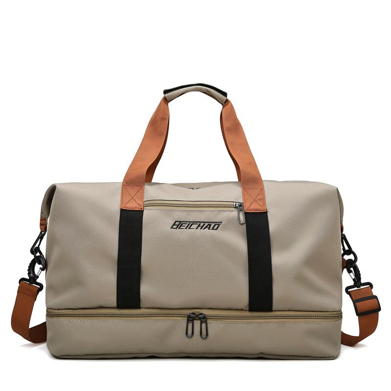Cross-Border Travel Bag, Korean Style Portable Short-Distance Travel Luggage Bag, Large Capacity, Lightweight, Dry and Wet Separation, Portable Gym Bag