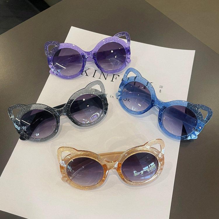 New Style Children's Sunglasses for Girls, Cute Baby Sunglasses, Girls' Cartoon Anti-Uv Glasses, Princess Glasses, Trendy
