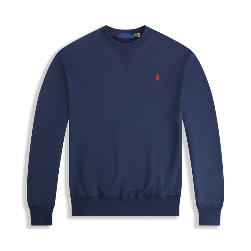 2026 New Style Small Logo Embroidered Polo Men's Sweatshirt Autumn and Winter Style Round Neck Pullover Fleece Sweatshirt Casual Men's Style