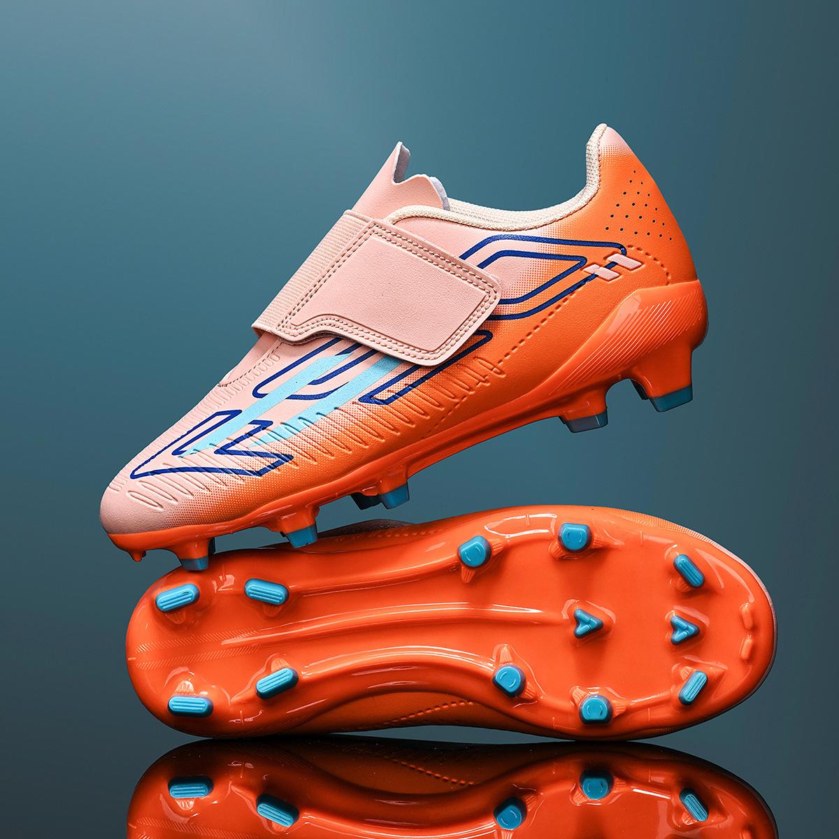 Cross-Border New Model Children's and Youth Soccer Shoes for Boys and Girls, Tf Cleats, Ag Long Spikes, Training Wear-Resistant Non-Slip Soccer Shoes