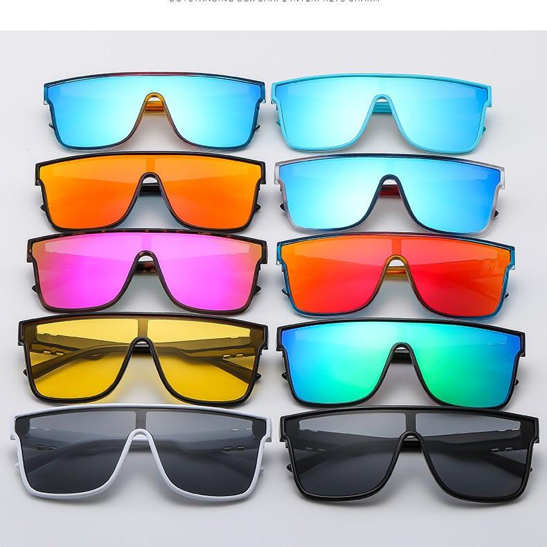 Cross-border hot sale European and American fashion riding glasses men's outdoor sports glasses one-piece sunglasses real film colorful sunglasses women