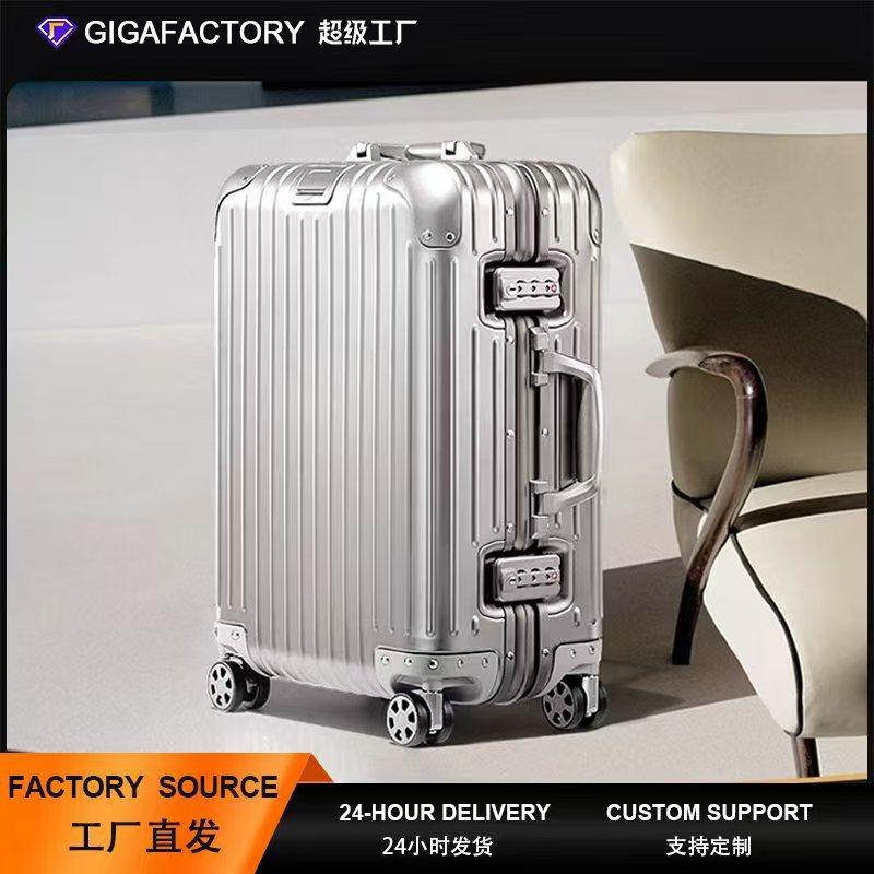 Magnesium Aluminum Alloy Trolley Case 20inch Carry-On Suitcase Travel Case 28inch Pinghu Luggage Suitcase with Combination Lock