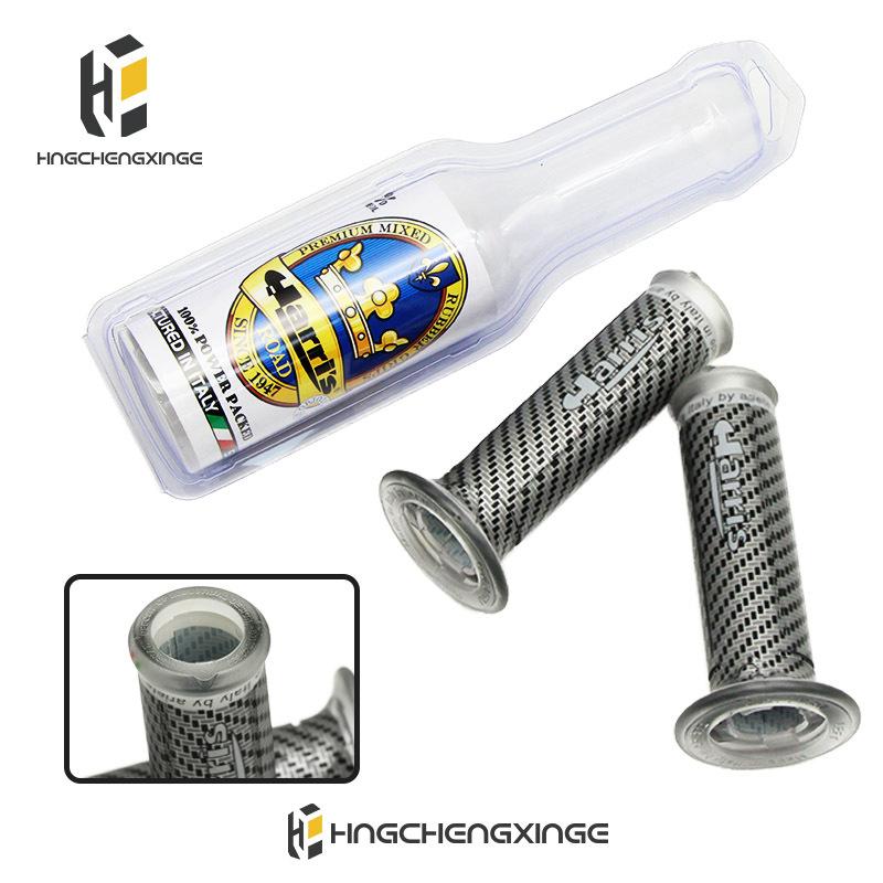 Motorcycle Modified Handlebar Grips, Transparent Carbon Fiber Style, Universal Accessories for Indonesia and Southeast Asia, Direct Sales from Cross-Border Manufacturers