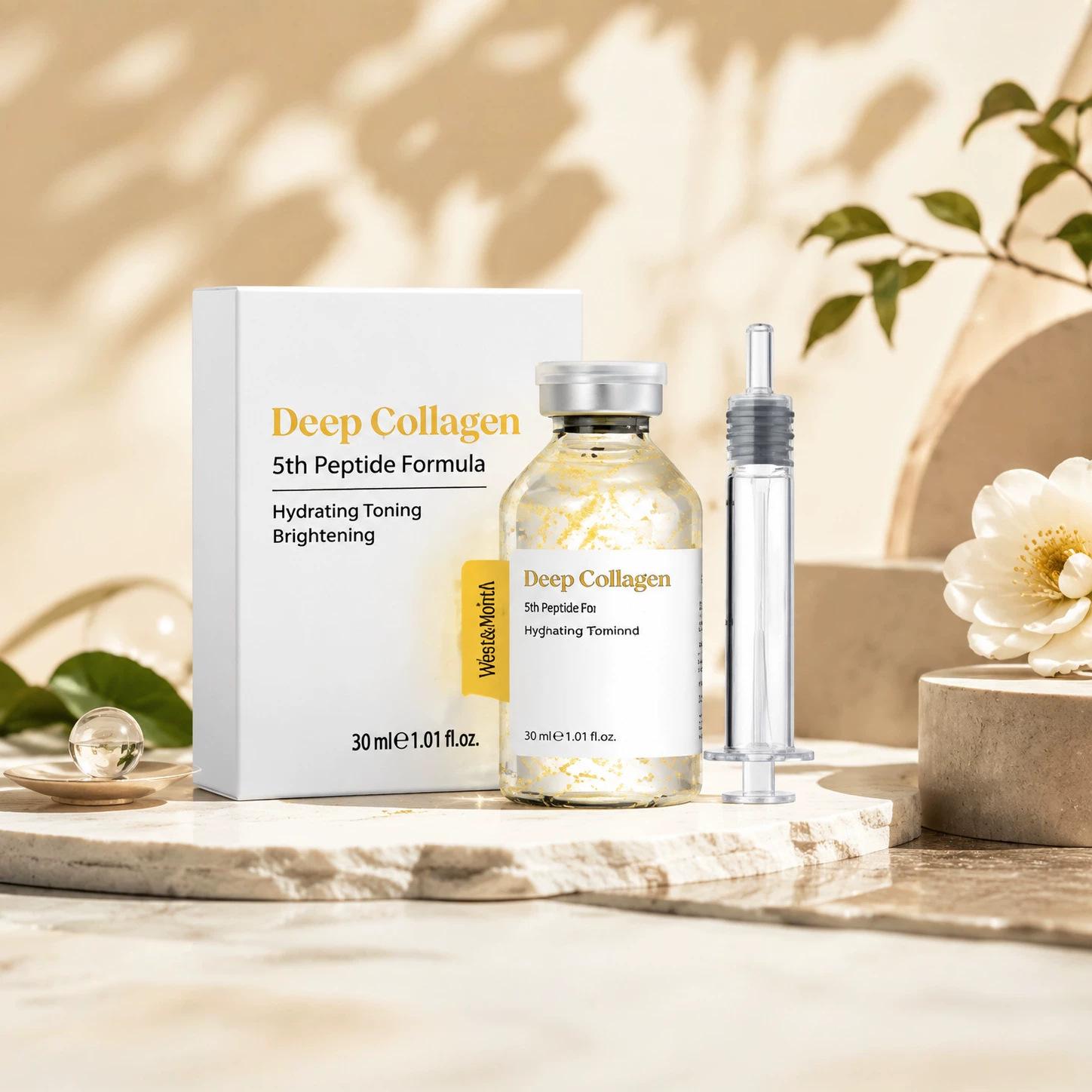 Cross-border Collagen Hydrating and Brightening Moisturizing Serum Ampoule Essence for Hydration and Brightening Facial Liquid Serum
