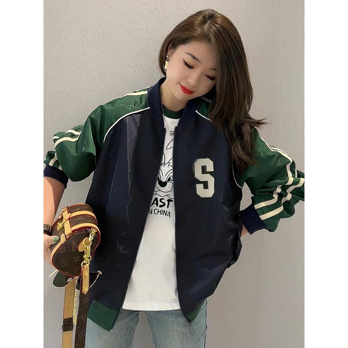 European-Style Casual Loose Baseball Jacket for Women, Short Style, 2026 Spring and Autumn New Model, Petite Sports Jacket Top