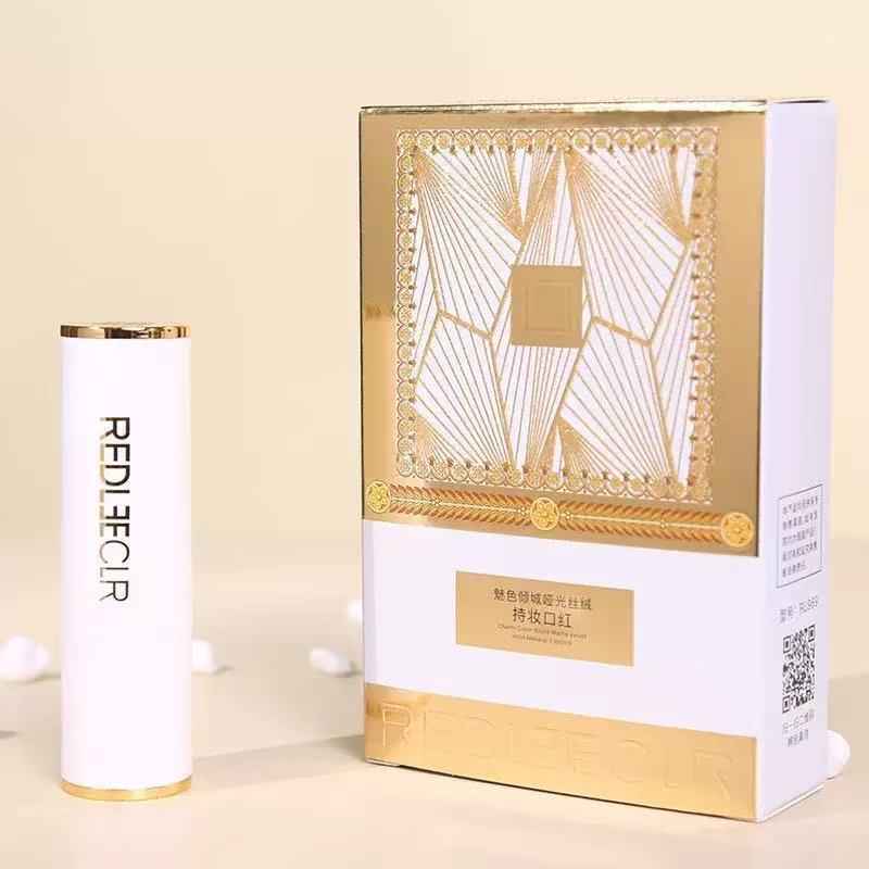 Rui Li Matte Velvet Lipstick Long-Lasting Color Pigment Natural Look Small White Tube Lipstick Student Party Long-Lasting Makeup Genuine Product