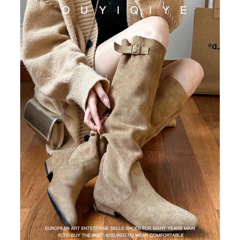 Women's Maillard Brown Boots 2026 Autumn/Winter New Style, Extremely Attractive Long Boots, Women's Riding Boots, High-End Stacked Boots