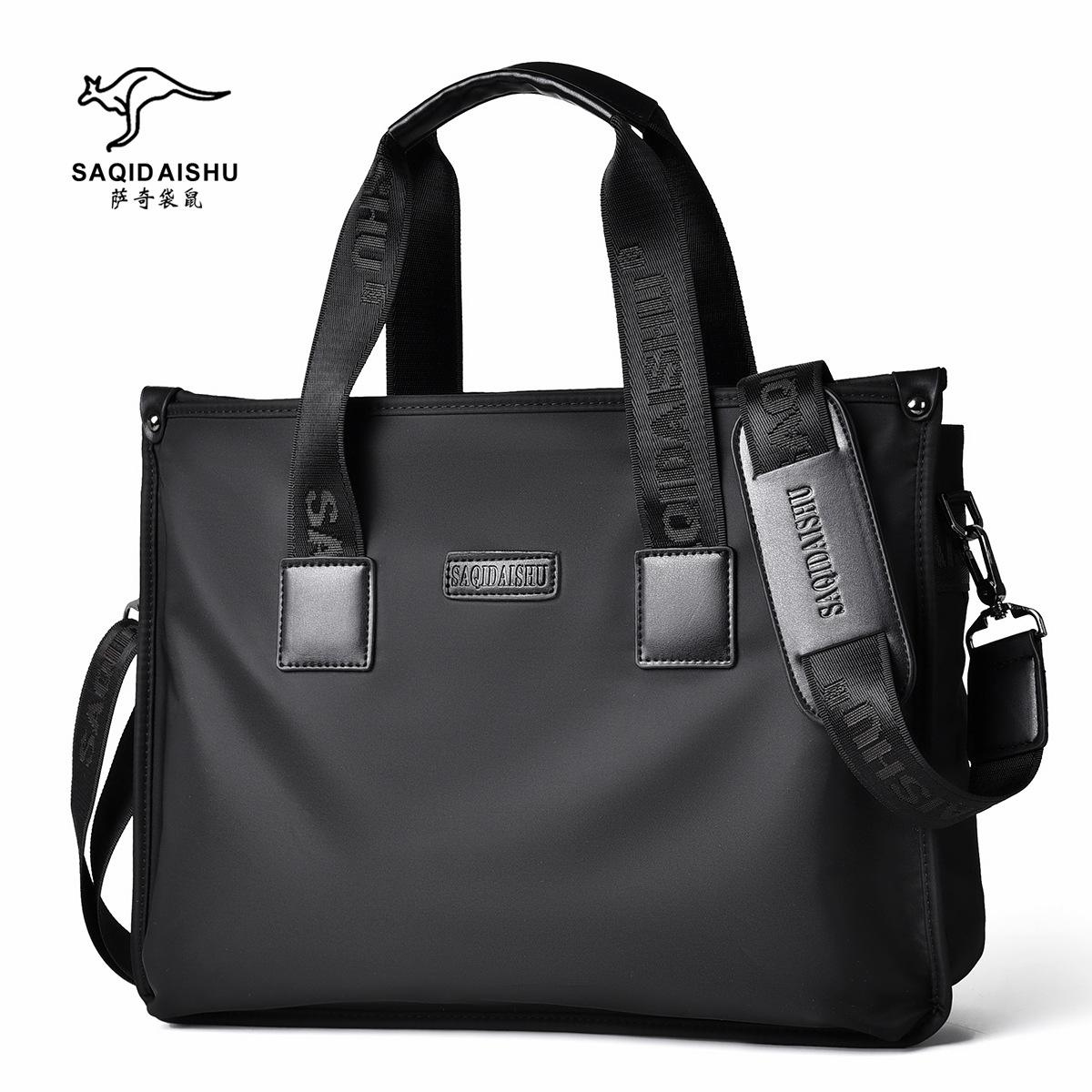 Sachy Kangaroo Men's Oxford Cloth Portable Shoulder Bag Business Office Bag Large Capacity Computer Bag Casual Briefcase