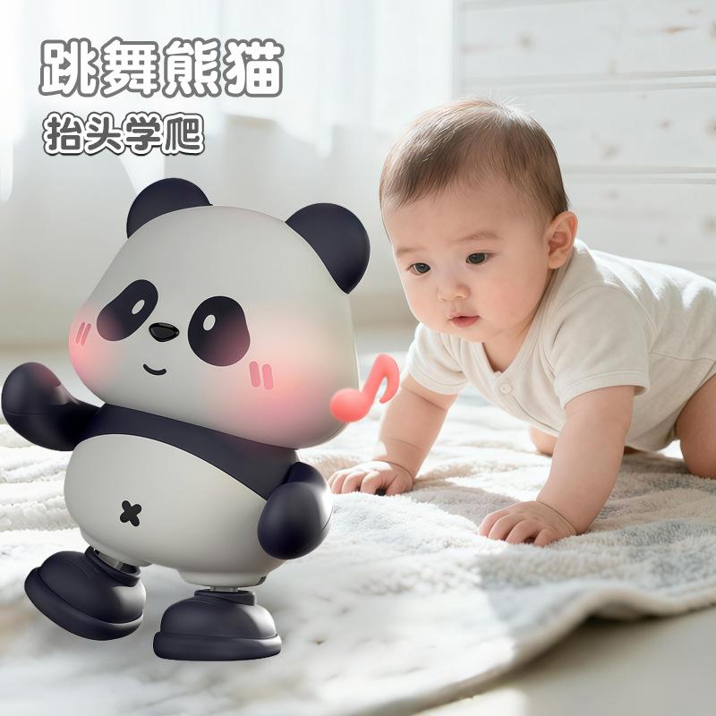 Singing and Dancing Panda Black and White Card Baby Training Head-Up Practice Baby Toys 0-6 Months Kidsren Wholesale