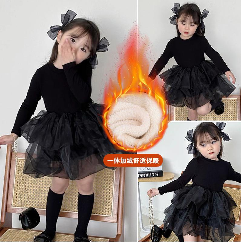 Girls Dress Children's Clothing 2025 New Children's Autumn Clothes Girls Fashionable Princess Dress Baby Girl Early Autumn Outfit
