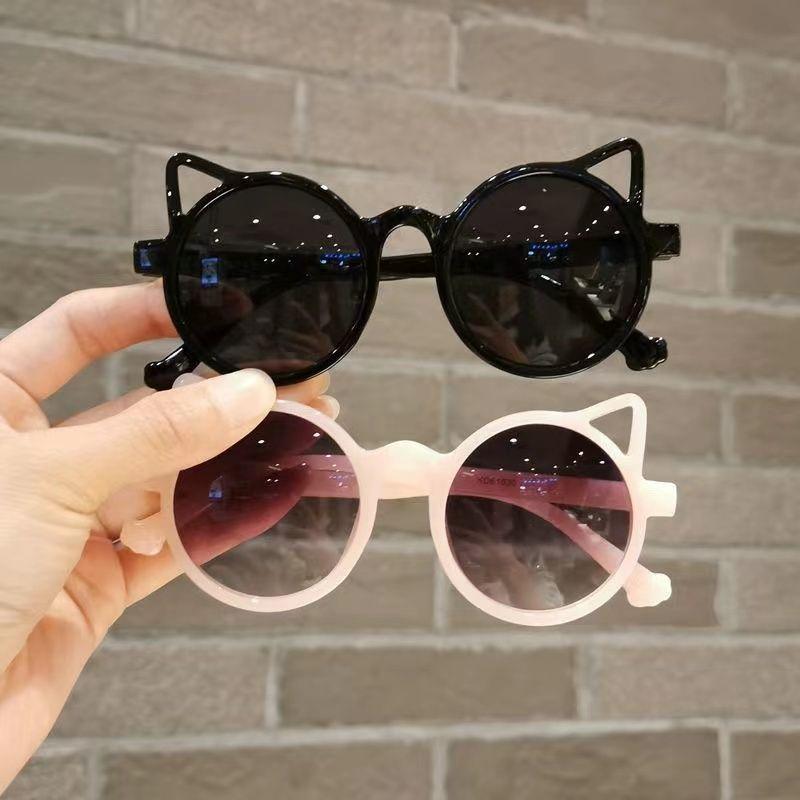 Children's Sunglasses, Baby's Super Cute and Adorable Cat Ear-Shaped Sunglasses, Trendy Anti-Uv Glasses for Boys and Girls