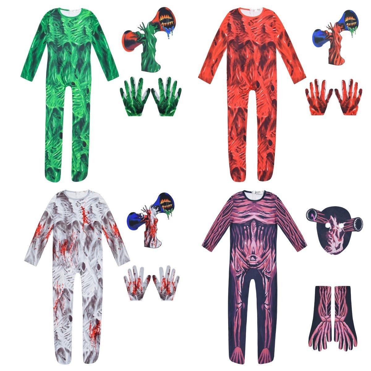 2026 Halloween Hot Sale Cosplay Costume Green Monster Outfit Stage Performance Jumpsuit