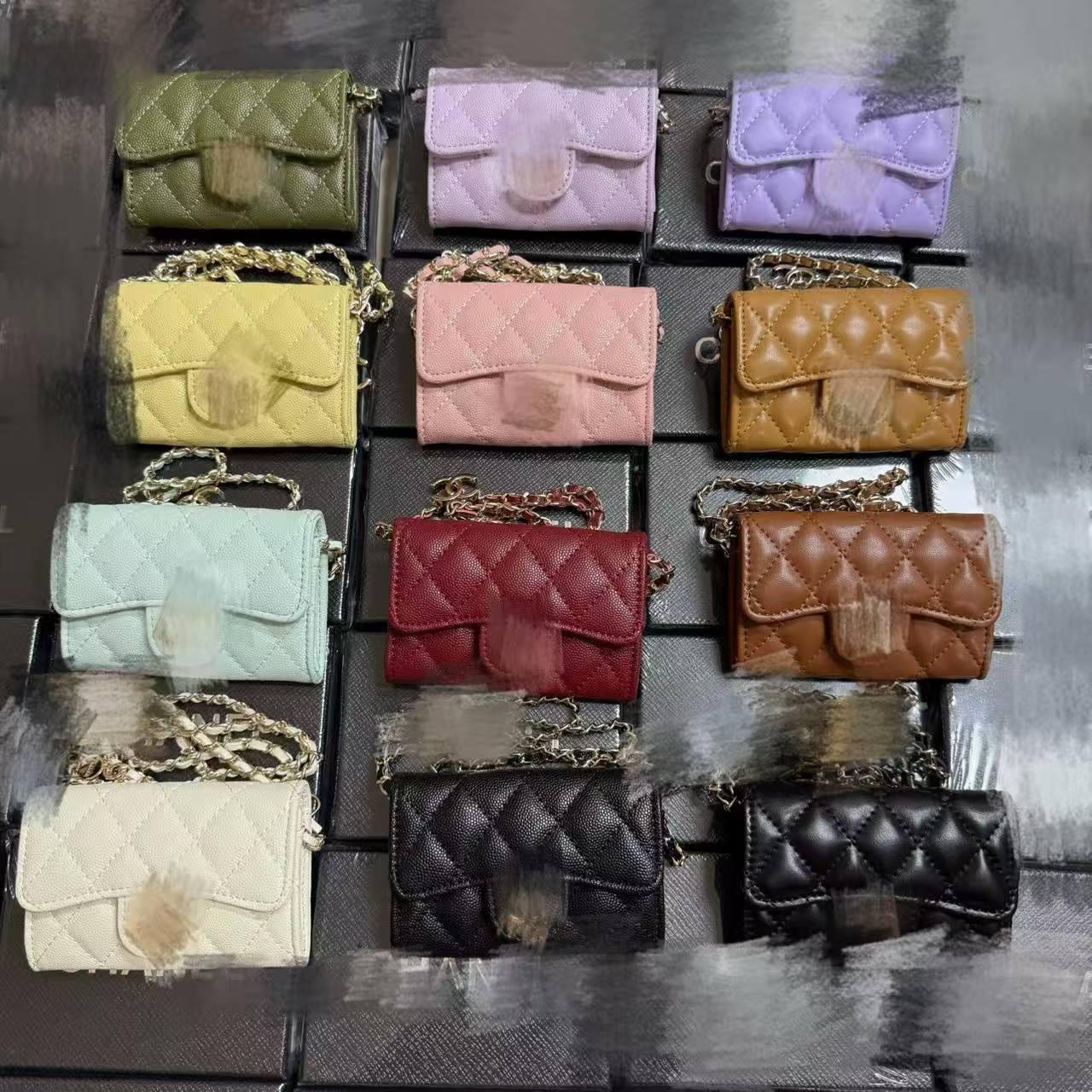 TK's popular Chanel-style mini coin purse and card holder, new women's small chain bag, shoulder bag, crossbody bag, underarm bag, waist bag