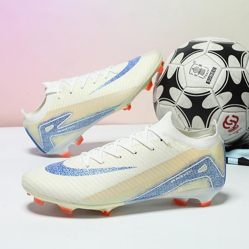 New Cross-Border Football Shoes for Men and Women, Low-Top Ag Long Spike Outdoor Turf Tf Cleats, Professional Football Shoes in Stock Wholesale