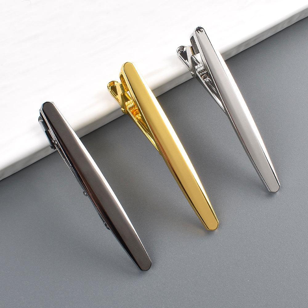 in stock cross-border wholesale tie clip men's business suit oval tie clip windproof clip Amazon