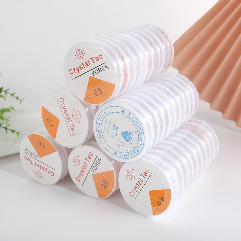 diy jewelry accessories crystal beading line fishing line 0.4mm ~ 1.0mm round transparent elastic line wholesale